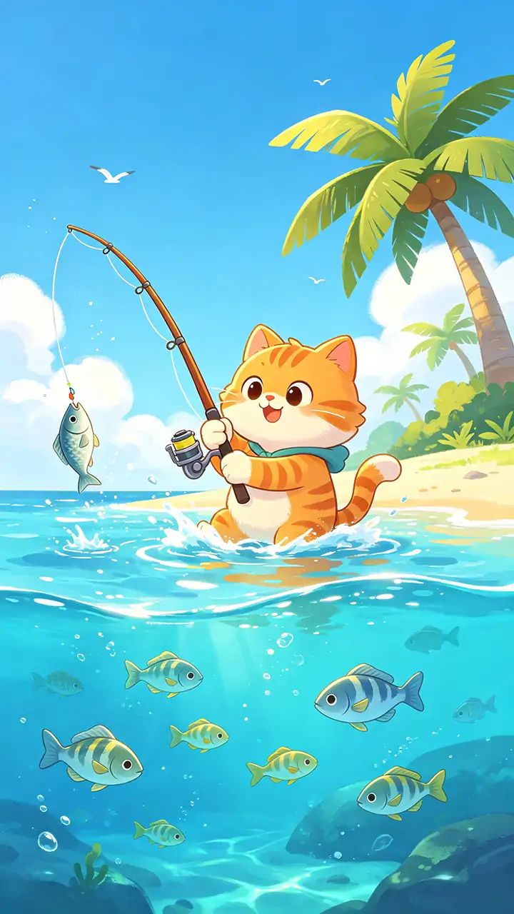 小猫钓鱼游戏截图2