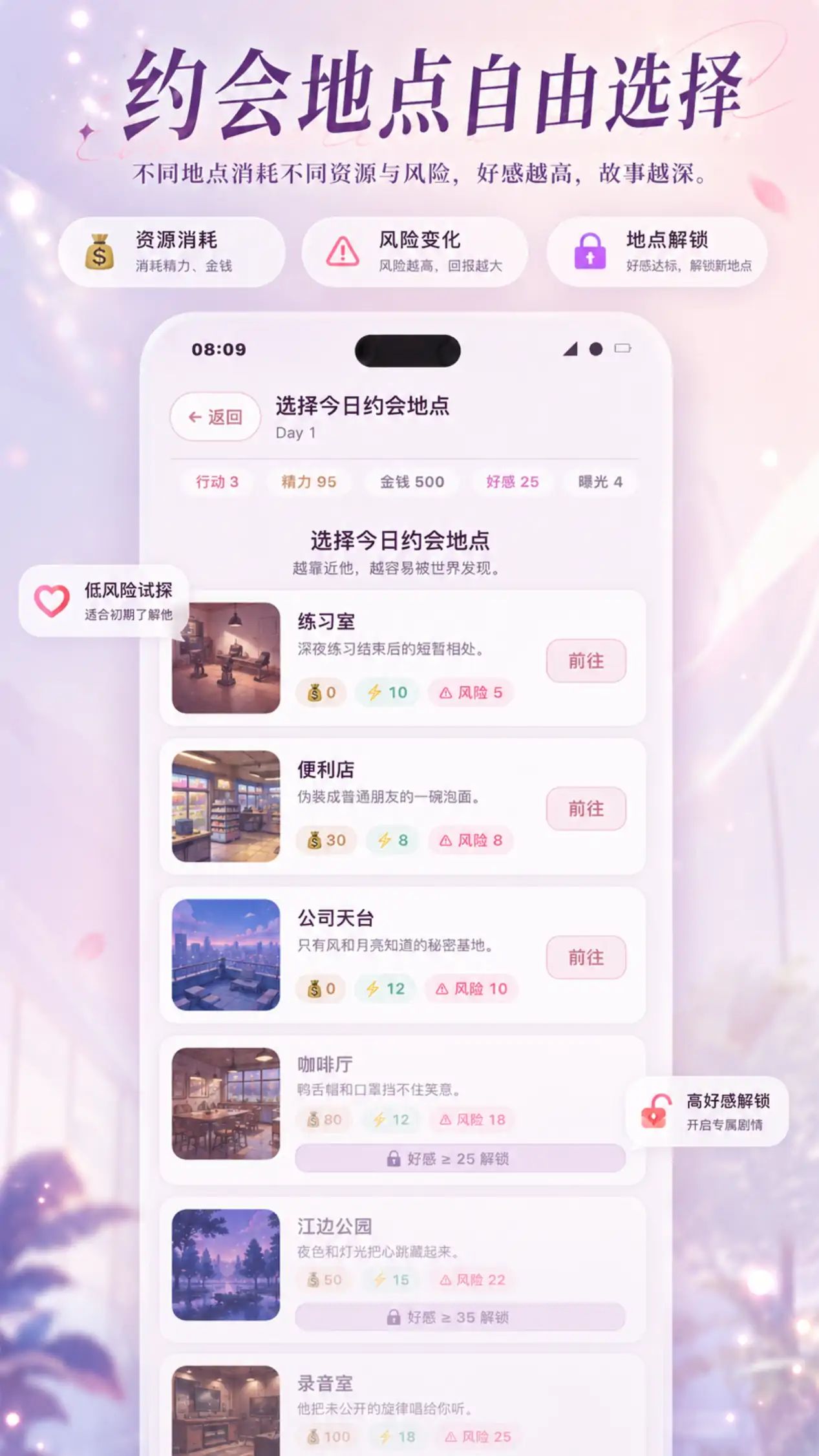 未公开行程（爱豆模拟器）游戏截图3
