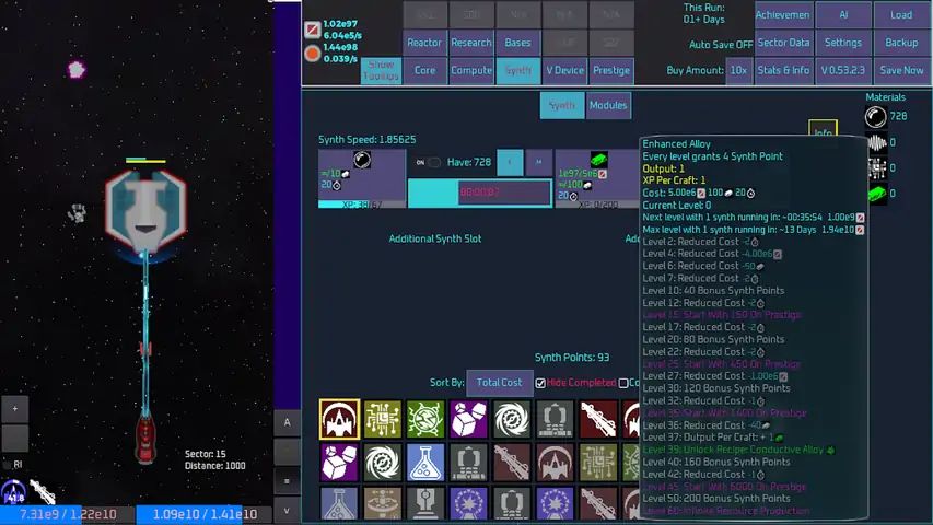 太空放置(Unnamed Space Idle)游戏截图3